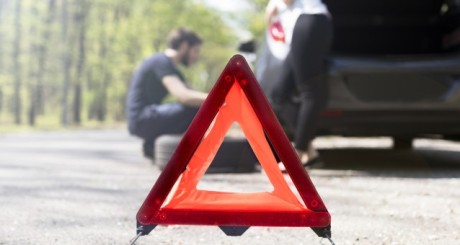 car broke down on side of road