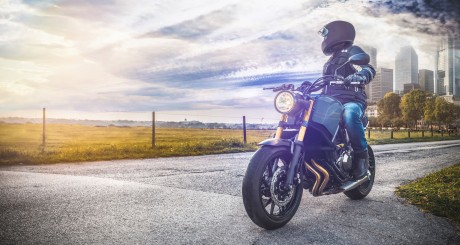 man riding motorcycle