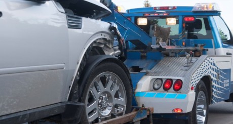towing wrecked car