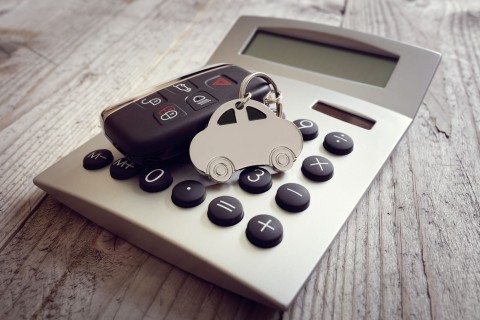 calculator and car keys